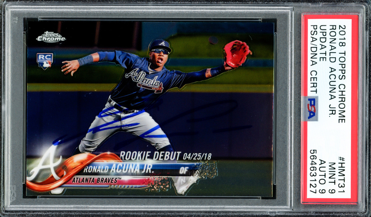 Ronald Acuna Jr. Autographed 2018 Topps Chrome Update Rookie Card