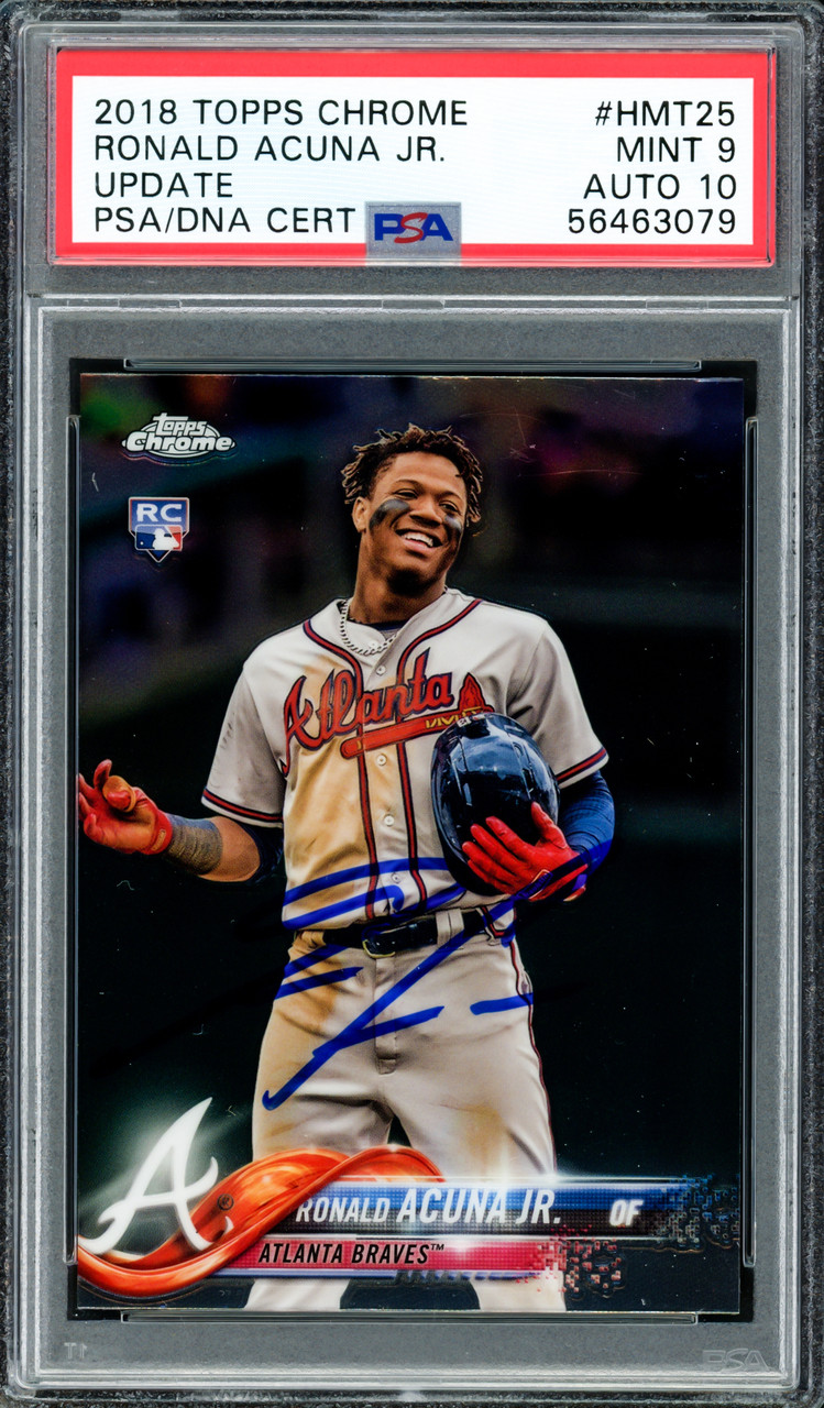 Ronald Acuna Jr. Autographed 2018 Topps Update Rookie Card #US252 Atlanta  Braves Auto Grade Gem Mint 10 PSA/DNA #56463114 - Mill Creek Sports