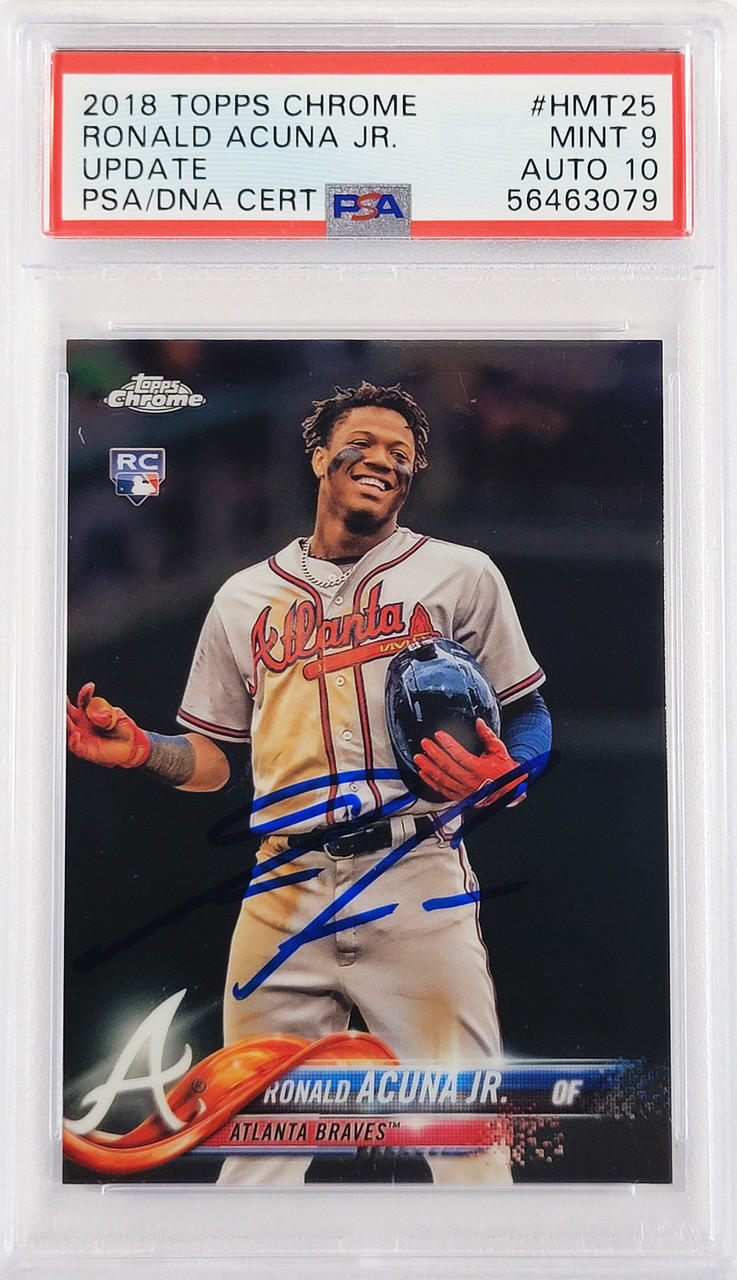 Ronald Acuna Jr. Autographed 2018 Topps Chrome Update Rookie