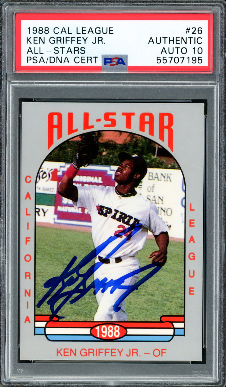 Ken Griffey Jr. & Sr. 直筆サインボール PSA証明付き Ken Griffey Jr. Autographed Baseball Rookie Card 1989 Fleer