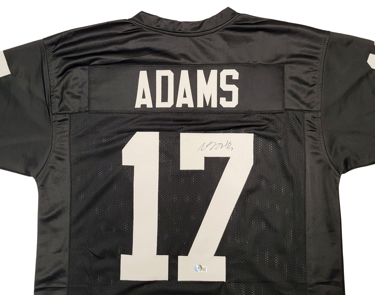 Raiders Davante Adams Signed Black Nike Jersey BAS Witnessed