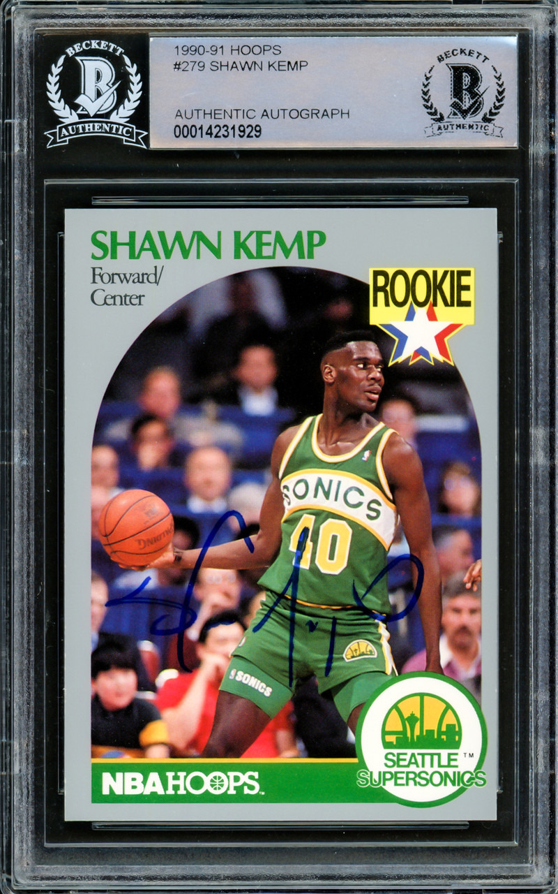 Shawn Kemp Autographed Seattle Supersonics Custom White Basketball Jersey -  BAS