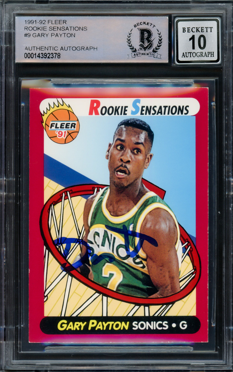  1990-91 NBA Hoops #391 Gary Payton RC Rookie Seattle  SuperSonics Official Basketball Trading Card : Collectibles & Fine Art