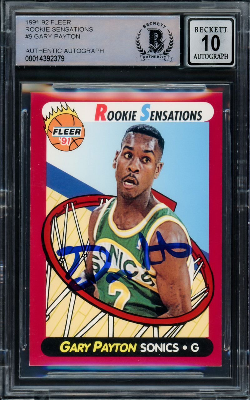 Gary Payton Autographed 1991-92 Fleer Rookie Sensations Rookie