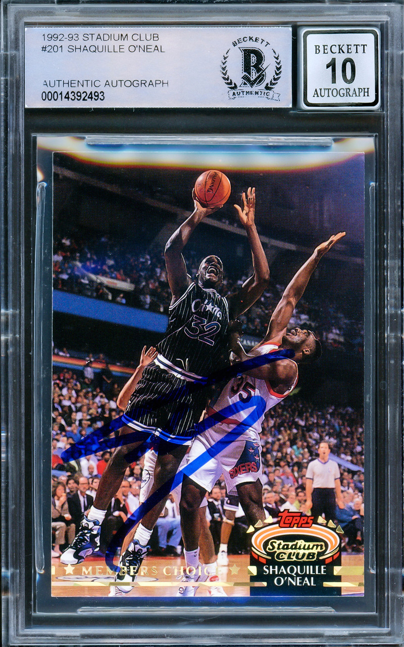 Shaquille Shaq O'Neal Autographed 1992-93 Stadium Club Members