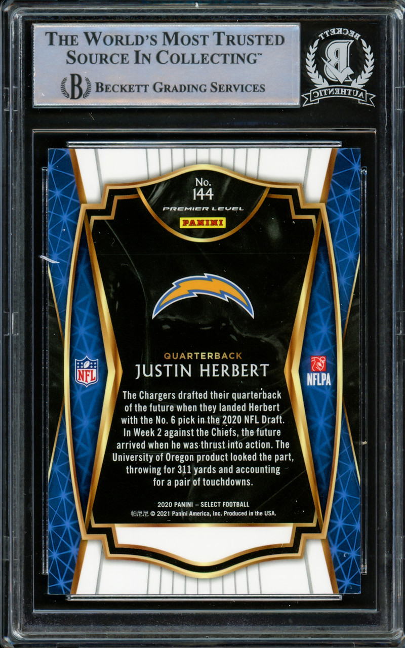 Justin Herbert Autographed 2020 Panini Prizm Black Rookie Card #PB-3 Los  Angeles Chargers Beckett BAS #14860671 - Mill Creek Sports