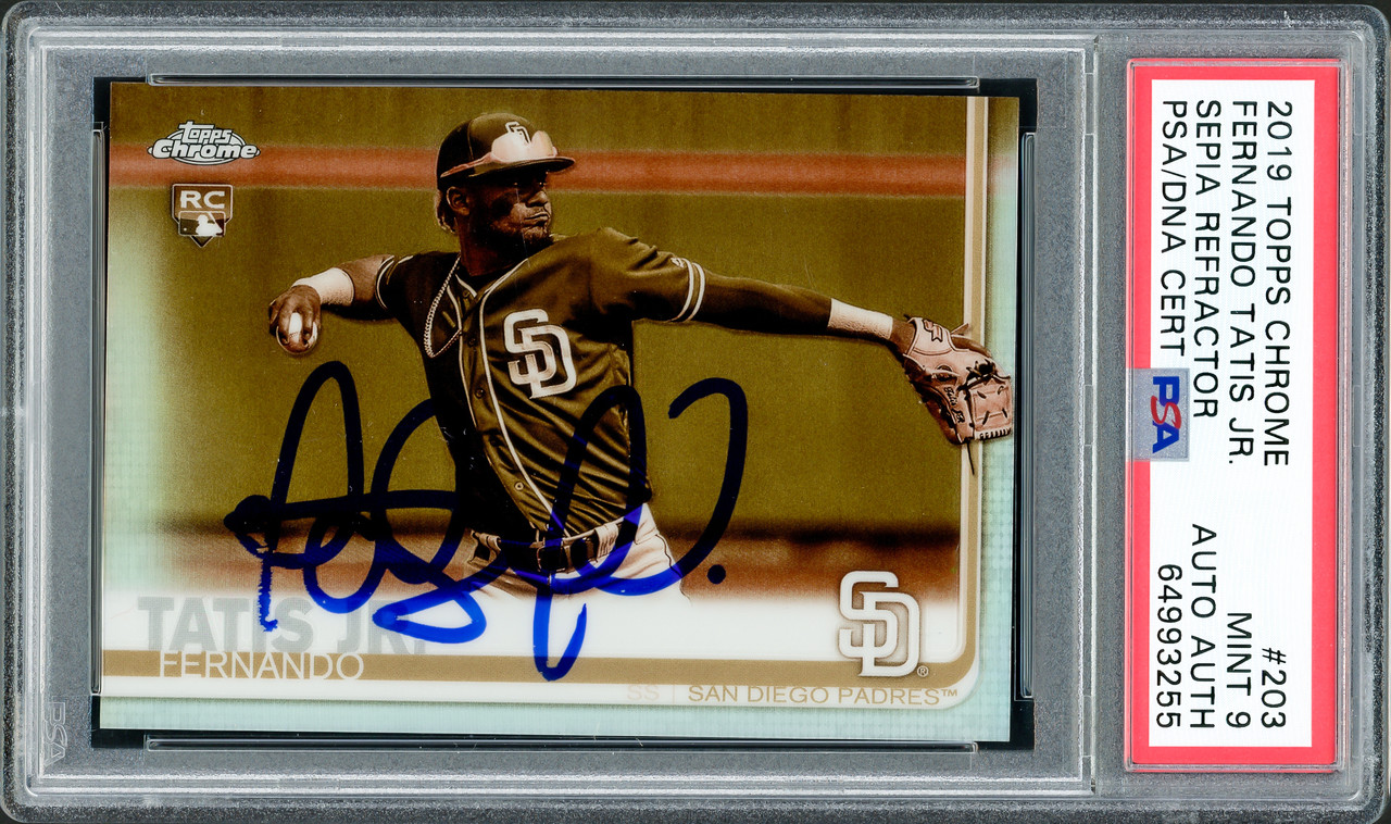 Fernando Tatis Jr. Autographed 2019 Topps Gold Rookie Card #410 San Diego  Padres PSA 9 Auto Grade Mint 9 PSA/DNA #64992547