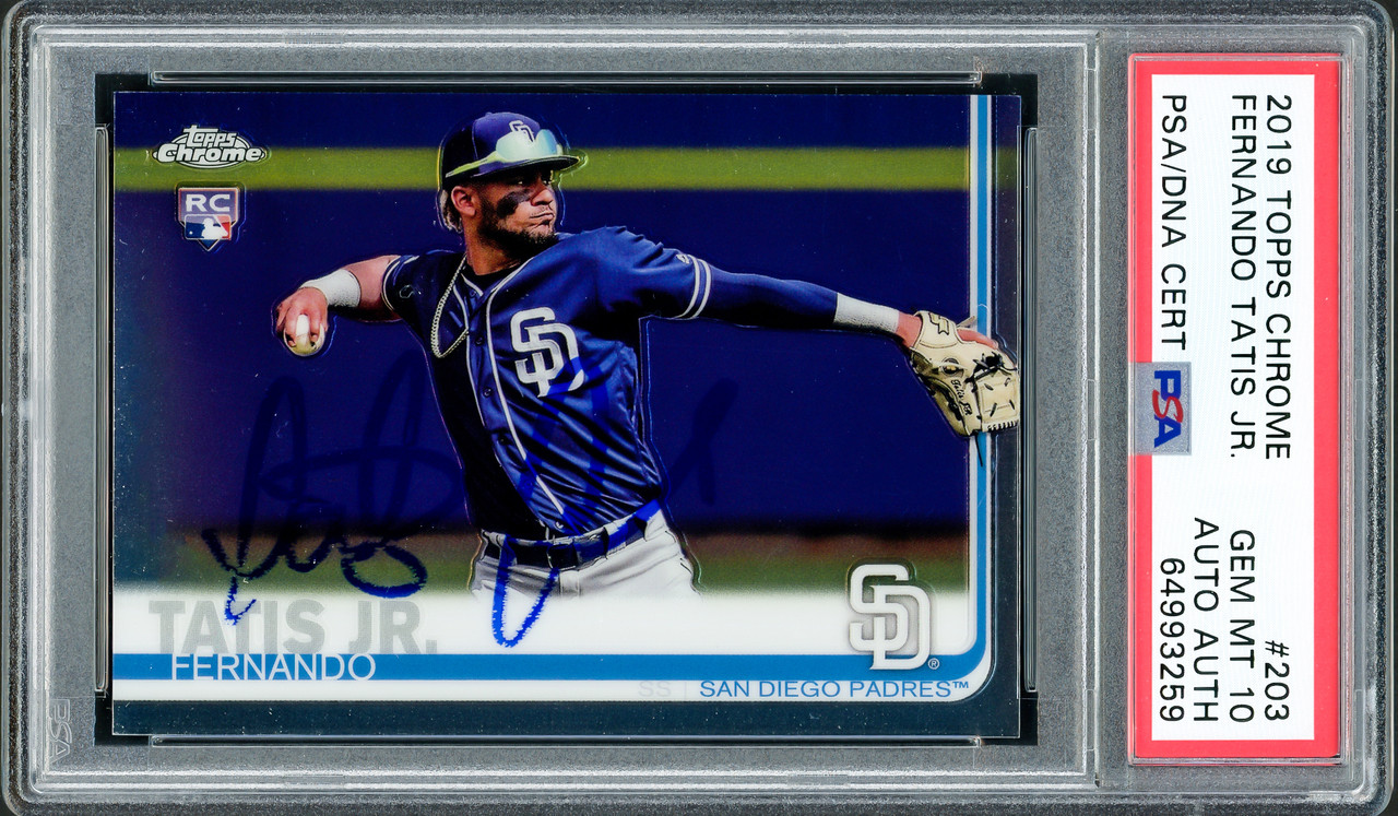 Fernando Tatis Jr. 2019 Topps Chrome Update The Family Business #FBC15 RC  (PSA 9)