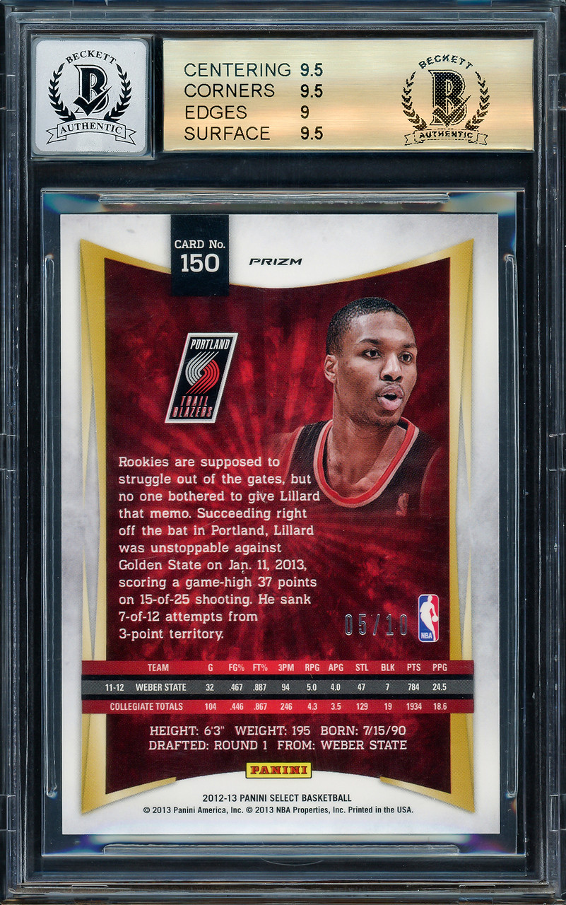 Portland Trail Blazers Damian Lillard Autographed Framed Red