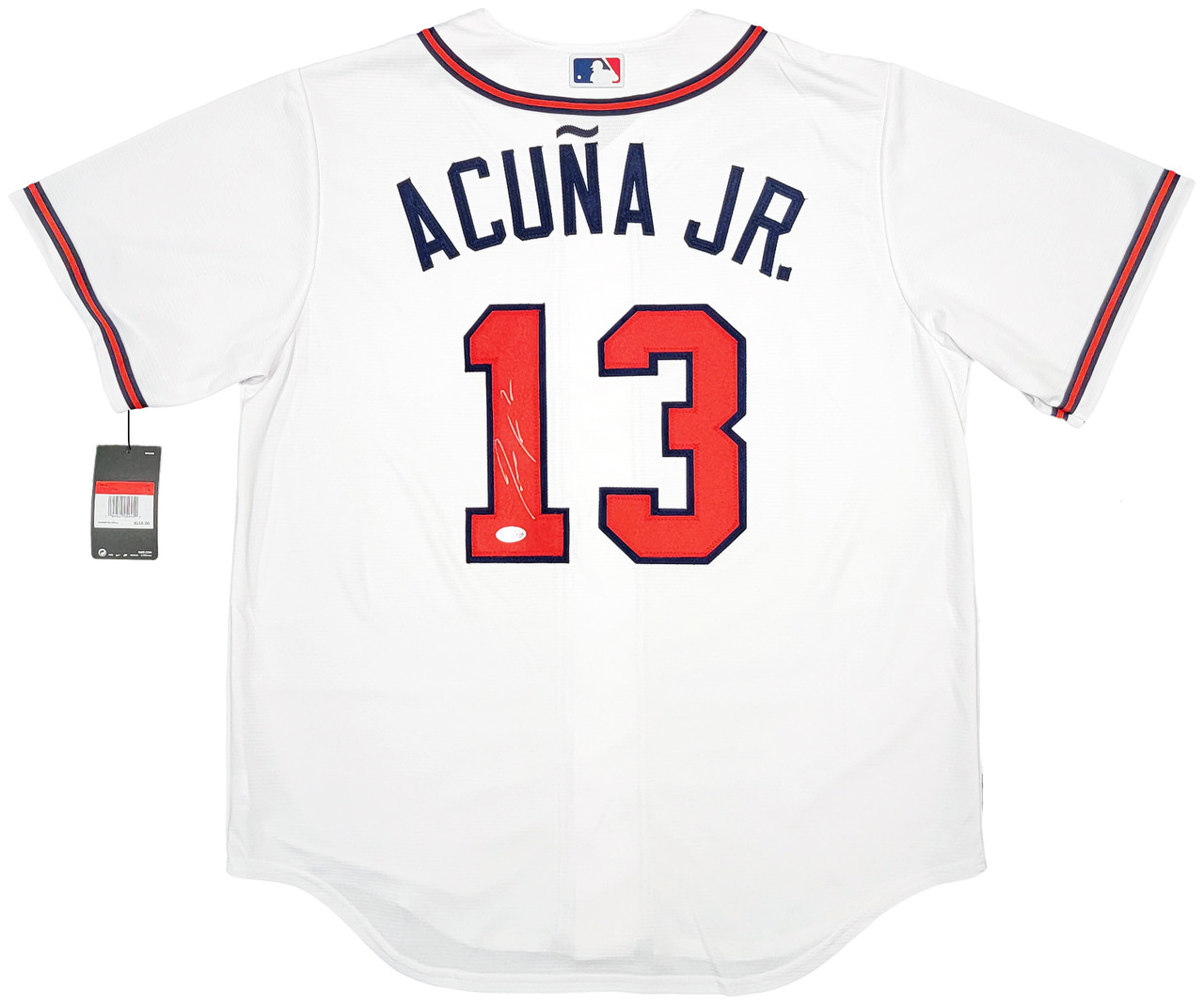 Atlanta Braves Ronald Acuna Jr. Autographed White Nike Jersey Size Large  Beckett BAS Stock #206516