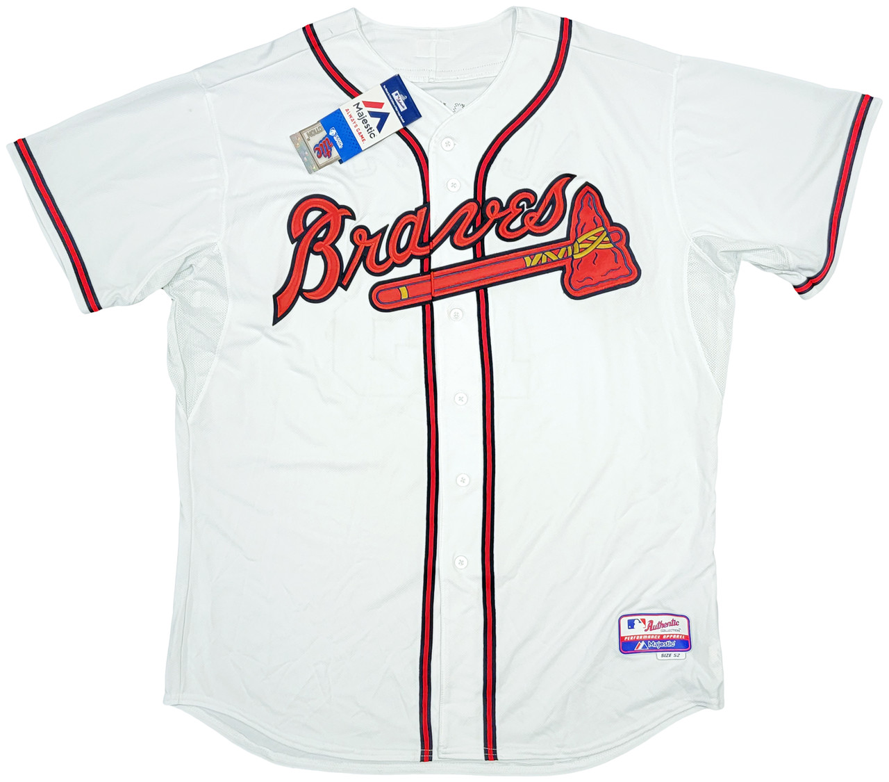 Press Pass Collectibles Braves Ronald Acuña Jr. Authentic Signed White Majestic Cool Base Jersey JSA
