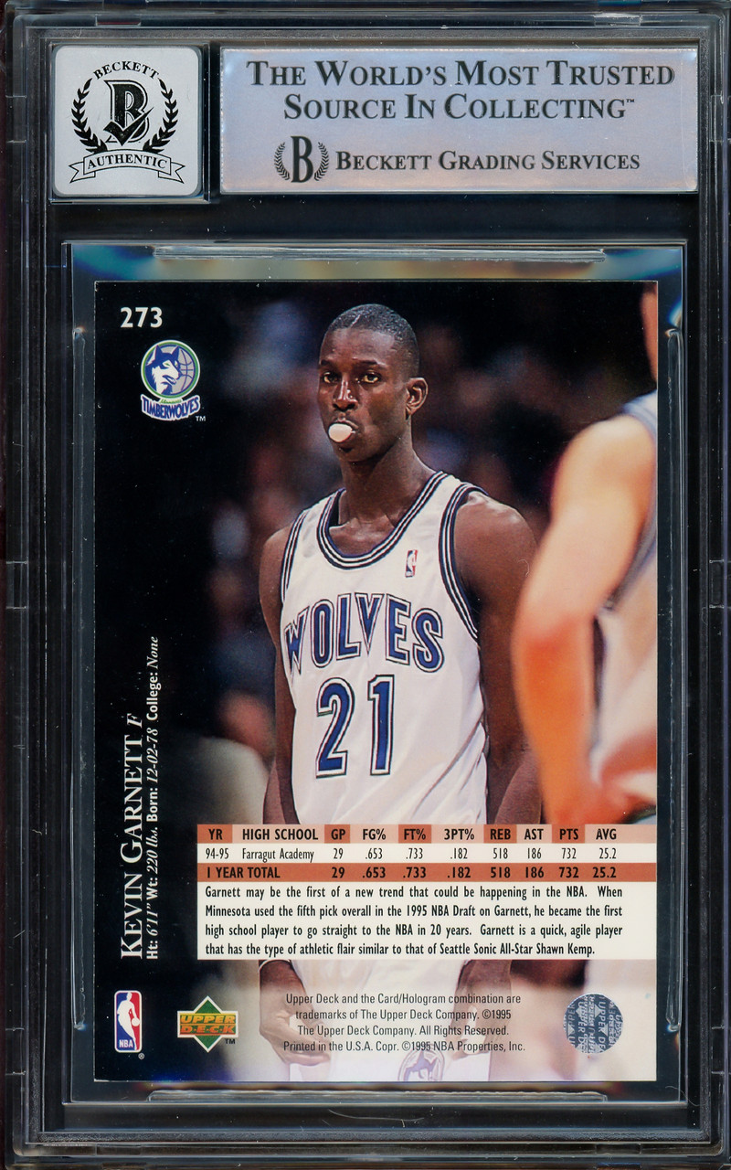 KEVIN GARNETT 2004-05 SkyBox Autographics SIGNATURE MOVES Basketball Card  #9SM