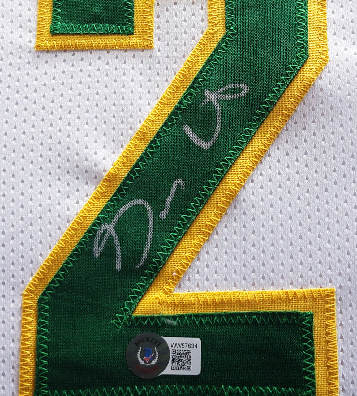 Oakland Athletics Mark McGwire Autographed Framed Green Jersey JSA Stock  #185079