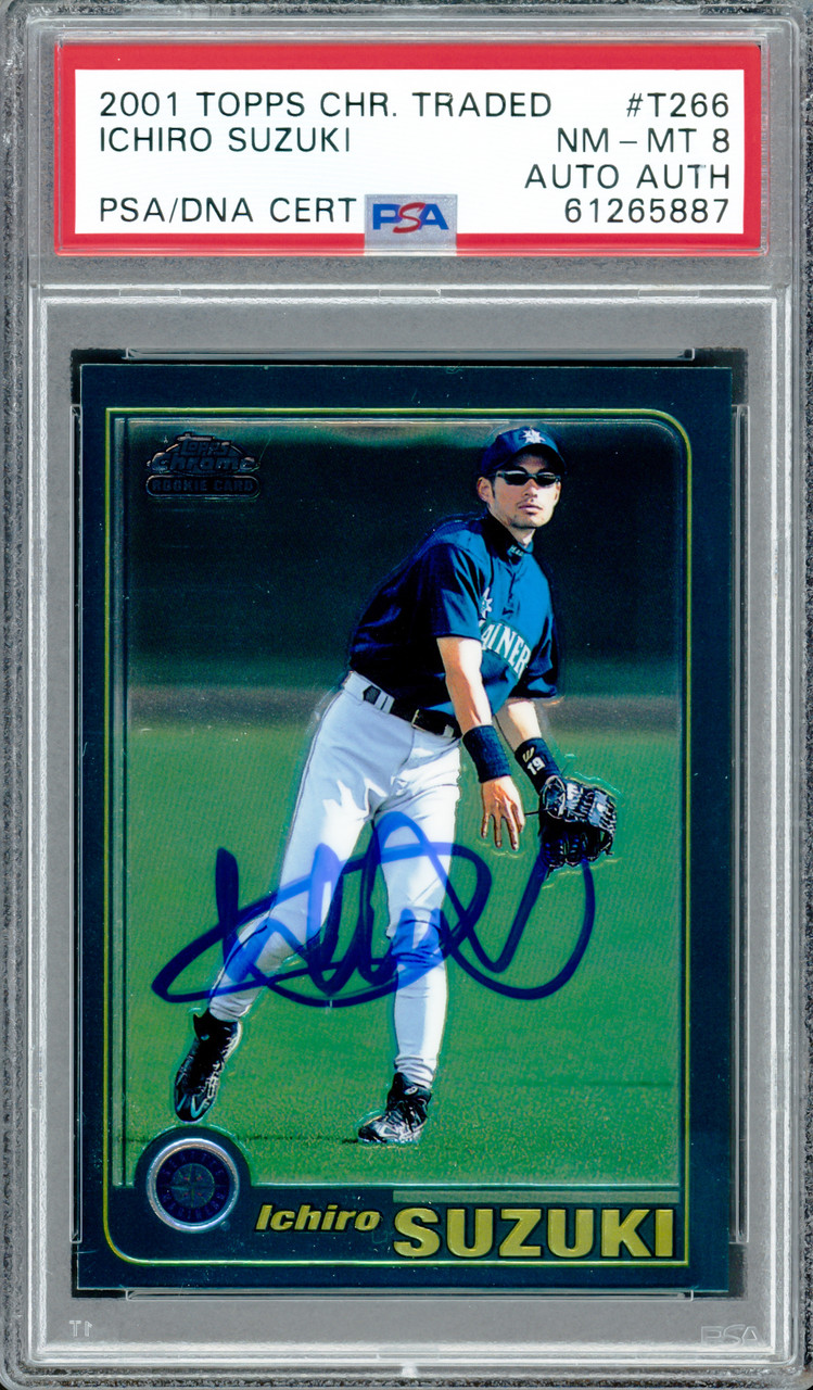 Ichiro Suzuki Autographed 2001 Topps Chrome Traded Rookie Card