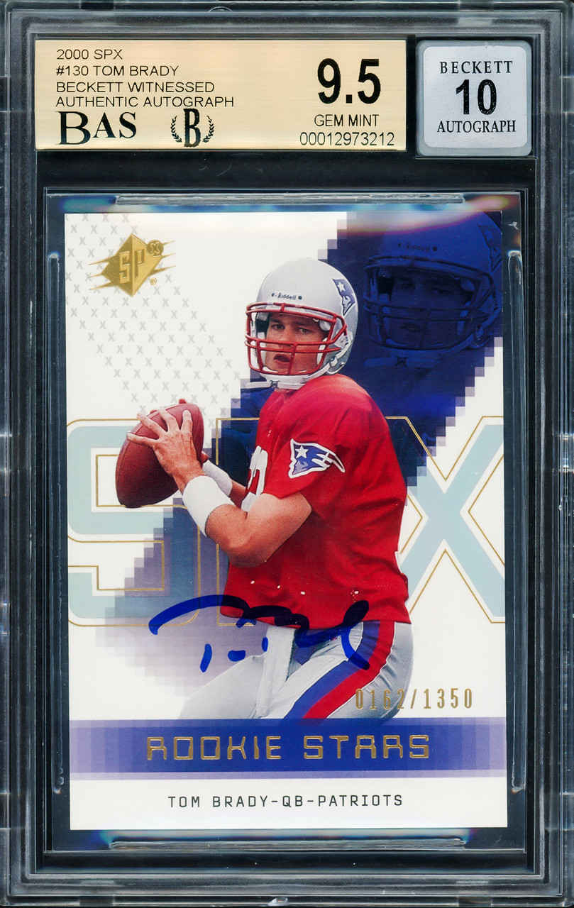 Patriots Tom Brady 2000 Bowman #236 Rookie Card Graded Gem