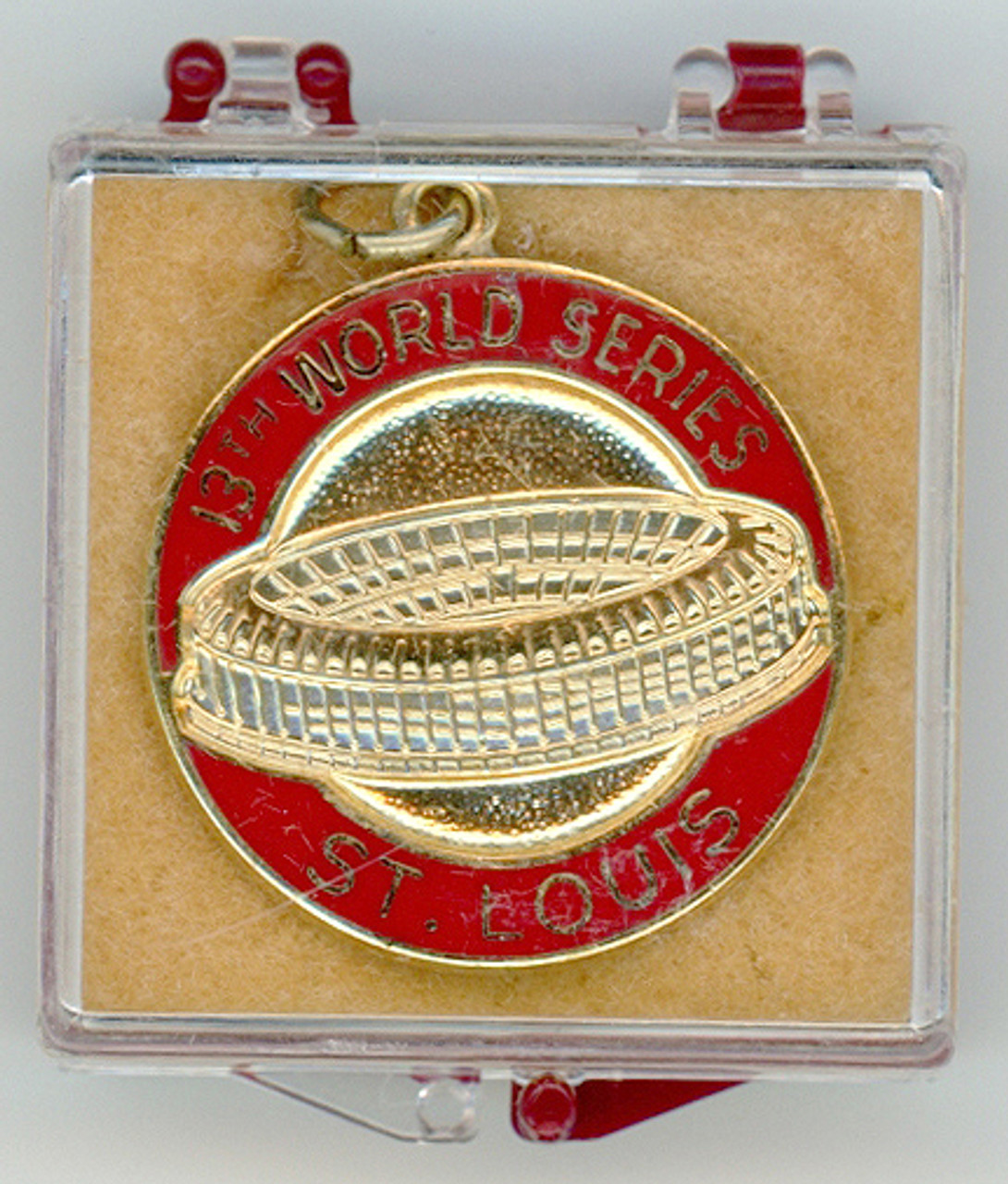 1982 St. Louis Cardinals Balfour World Series Press Pin Charm New in Box  Stock #207861