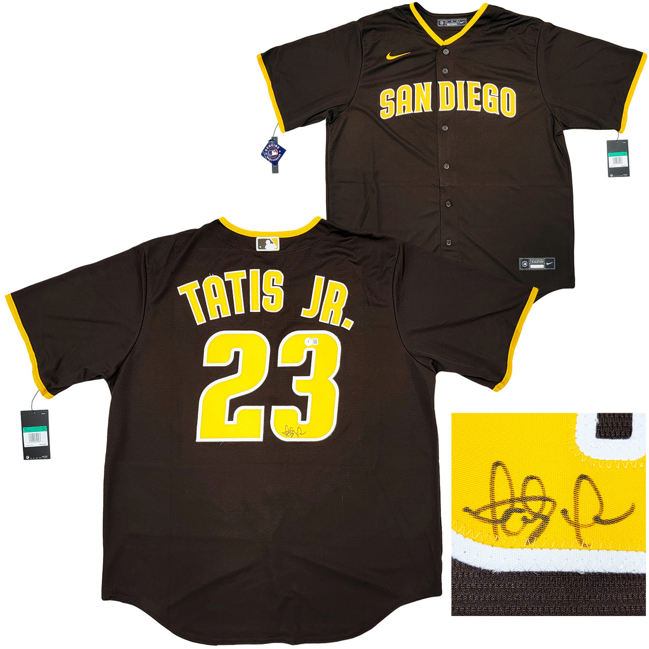 San Diego Padres Fernando Tatis Jr. Autographed Brown Nike Jersey Size XL  Beckett BAS Witness Stock #207927 - Mill Creek Sports