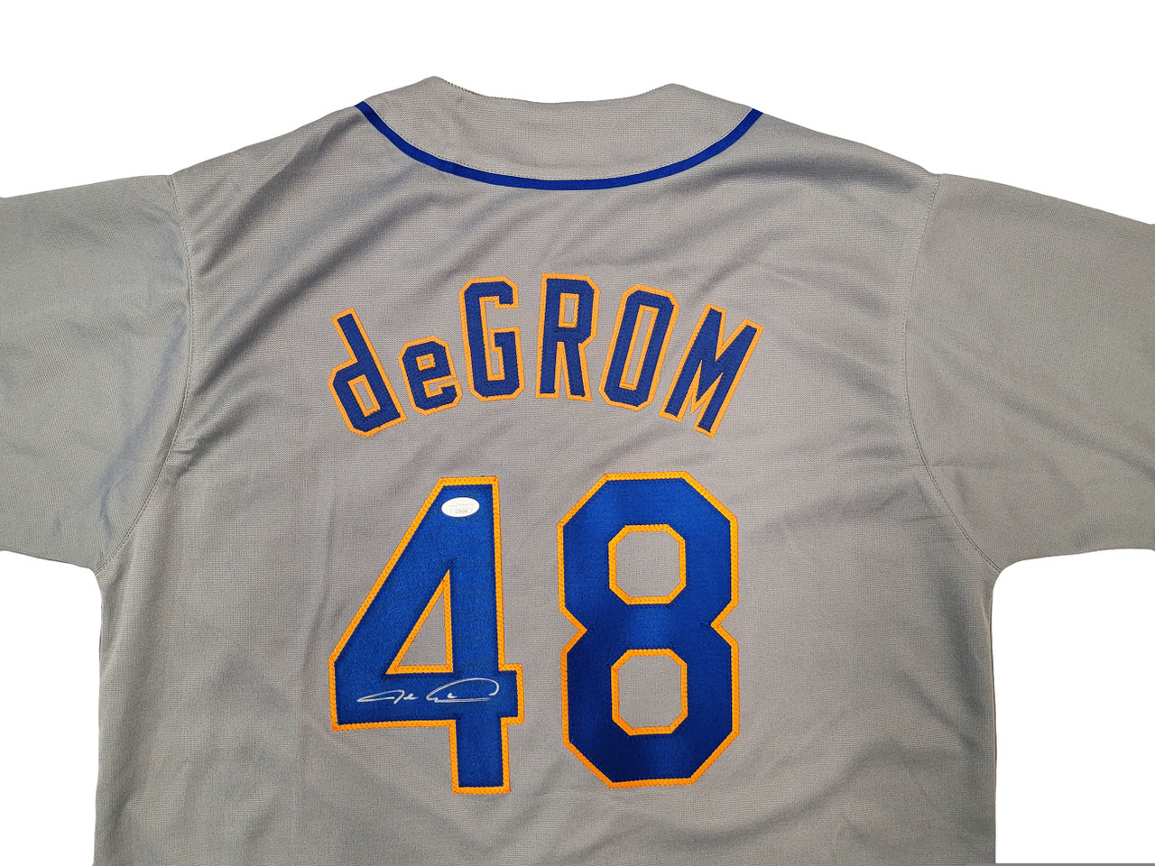 New York Mets Jacob deGrom Autographed Gray Jersey JSA Stock