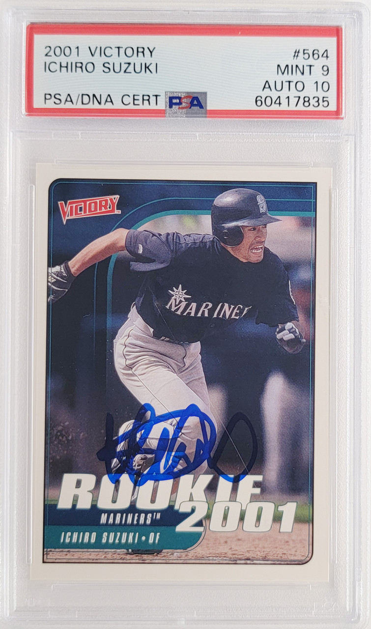 Ichiro Suzuki Autographed Signed 2001 Sp Authentic Rookie Card #91 Seattle  Mariners PSA Auto Grade Gem Mint 10 01 Roy/MVP #31/1250 PSA/DNA