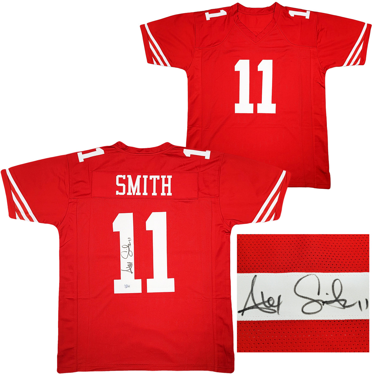 San Francisco 49ers Alex Smith Autographed Red Jersey Beckett BAS