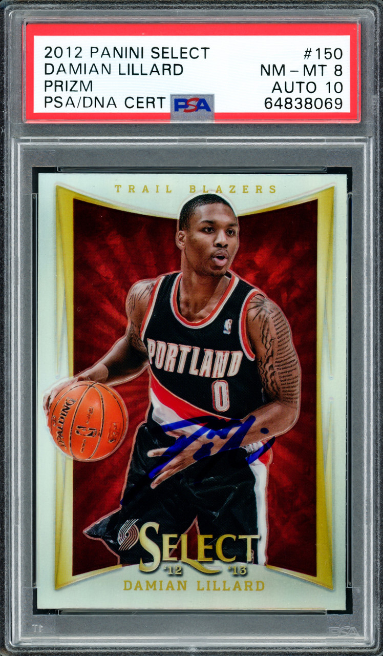 Damian Lillard Autographed 2012 Panini Select Silver Prizm Rookie