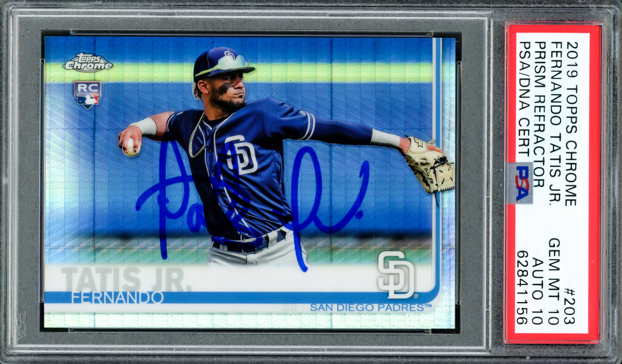 Fernando Tatis Jr. Autographed 2019 Topps Finest Refractor Rookie Card — RSA