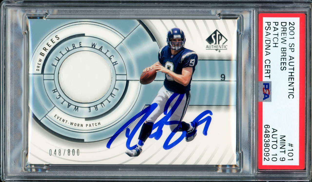 ドリュー ブリーズ　DREW BREES　直筆サインカード　AUTO　NFL Drew Brees Autographed 2001 eTopps Rookie Card #125 San