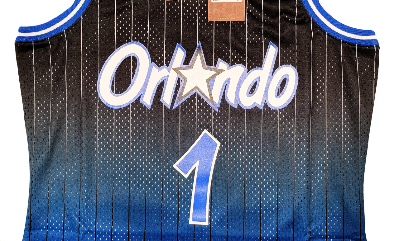 Mitchell & Ness Men's Mitchell & Ness Penny Hardaway Black Orlando Magic  1994-95 Hardwood Classics Flames Swingman Jersey