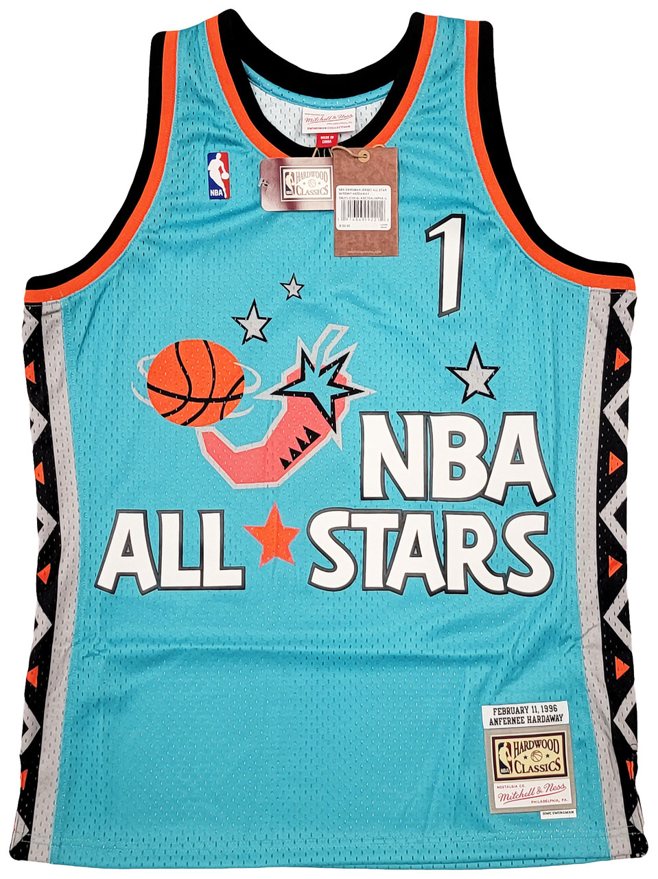 Orlando Magic Anfernee Penny Hardaway Autographed Teal Authentic Mitchell &  Ness All Star Game Feb 11,1996 Hardwood Classic Swingman Jersey Size L 