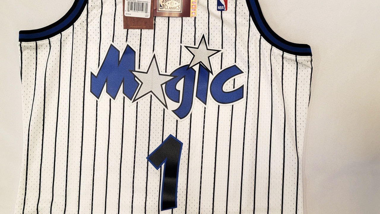 Anfernee Penny Hardaway Autographed Orlando Magic (White Pinstripe #1)  Custom Basketball Jersey - Beckett