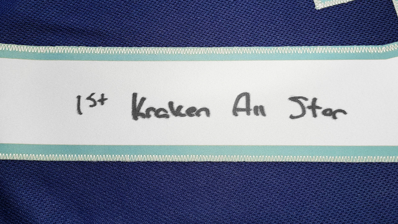 Seattle Kraken Jordan Eberle Autographed Blue Adidas Authentic