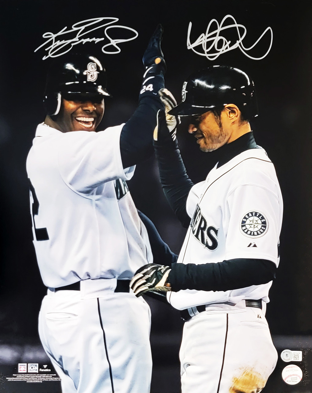 Russell Wilson and Ichiro Suzuki Seattle Sport City signatures