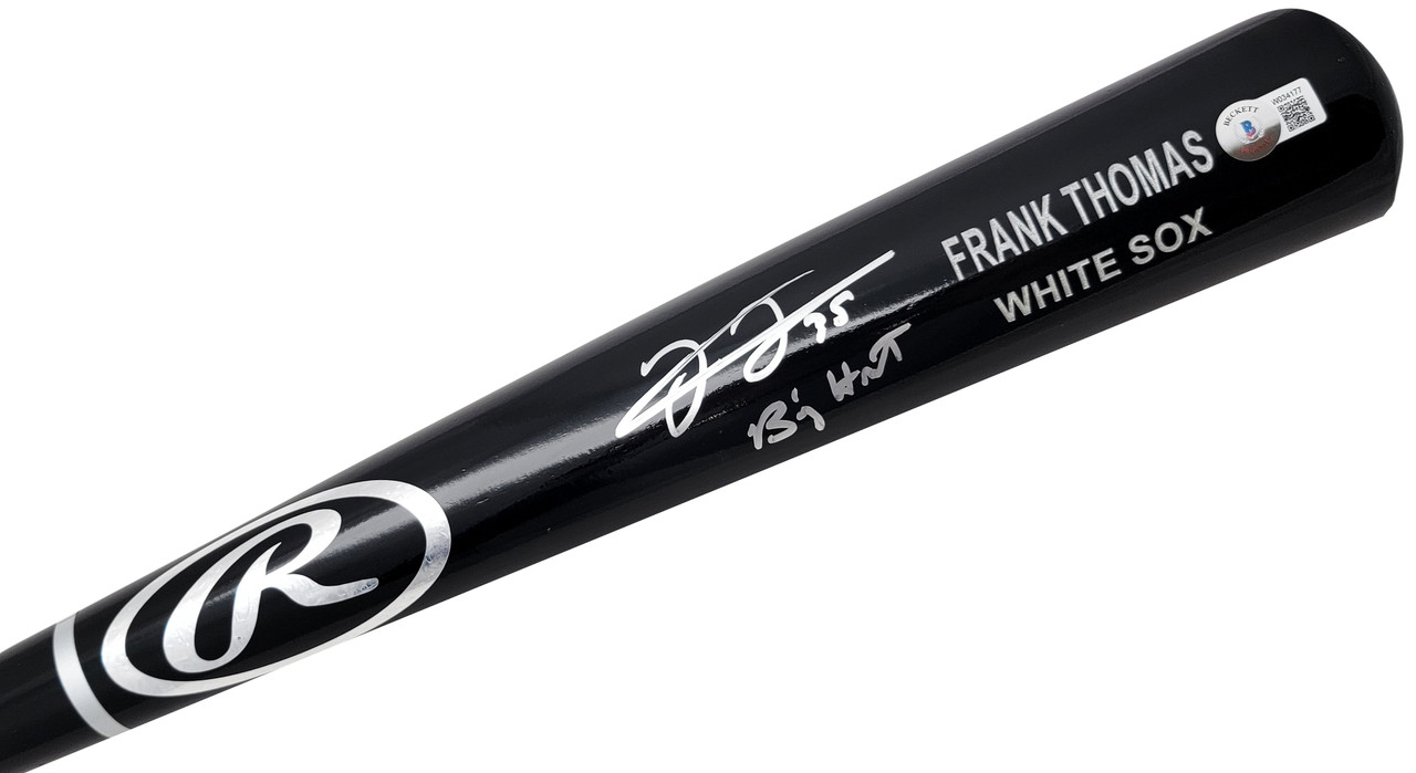 Frank Thomas Autographed Black Rawlings Game Model Bat Chicago