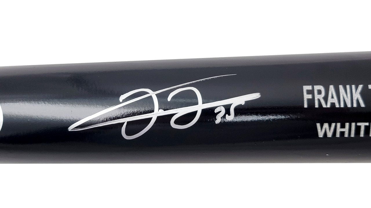 Schwartz Sports Memorabilia THOBAT115 Frank Thomas Signed Louisville Slugger  Pro Stock Black Baseball Bat with Big