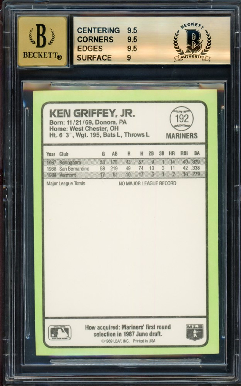 Ken Griffey Jr Signed Seattle Mariners 1989 Topps Traded Baseball Rookie  Card #41T (Beckett Mint 9 – Auto Grade 10) – Schwartz Sports Memorabilia