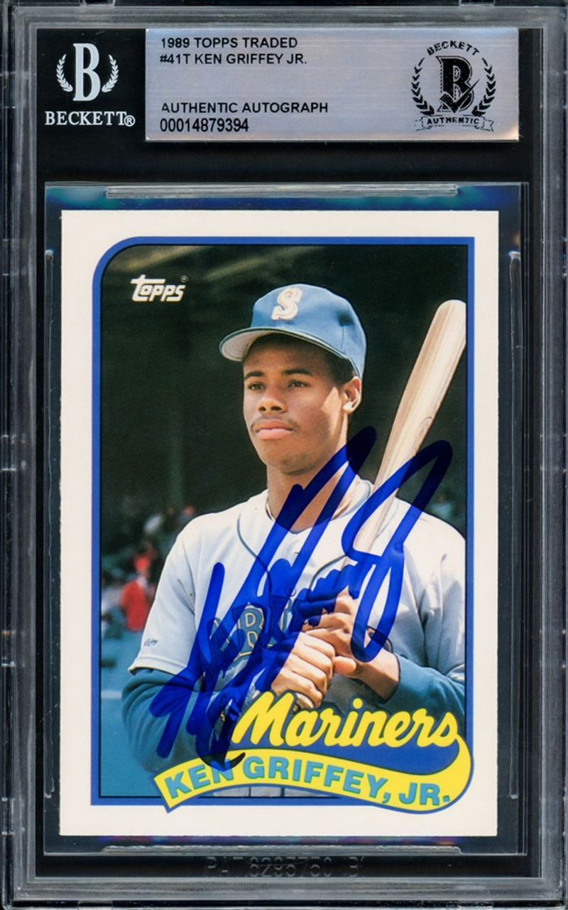 Ken Griffey Jr. Autographed 1989 Topps Traded Rookie Card #41T Seattle  Mariners Beckett BAS Stock #209277 - Mill Creek Sports