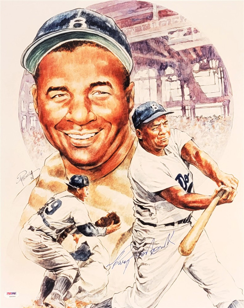Brooklyn Dodgers Sandy Koufax Autographed Framed Grey Jersey