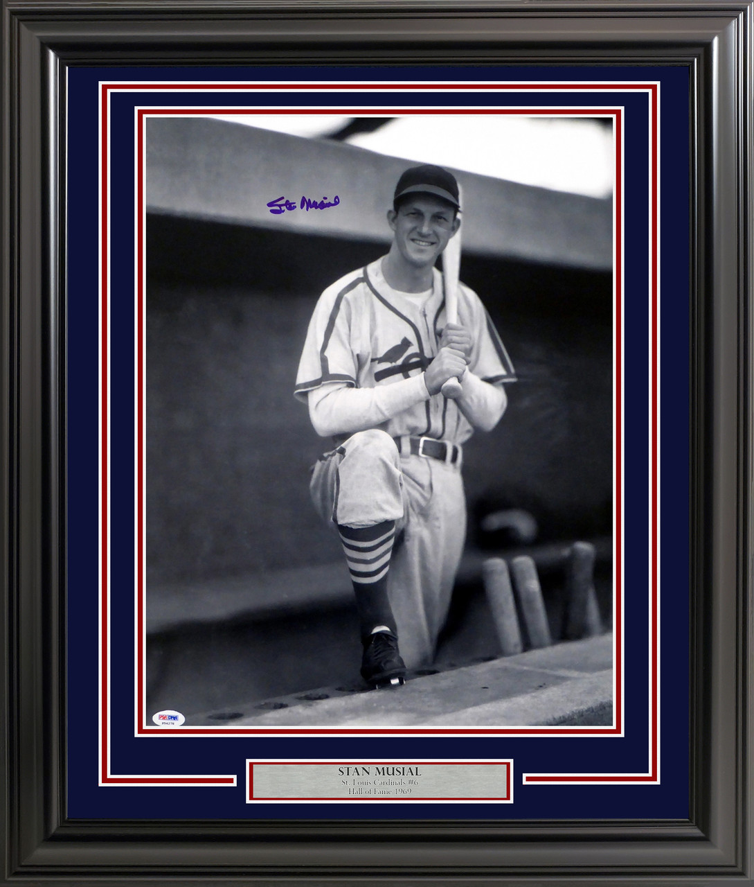 Stan Musial Autographed Framed 16x20 Photo St. Louis Cardinals PSA/DNA  Stock #209418 - Mill Creek Sports