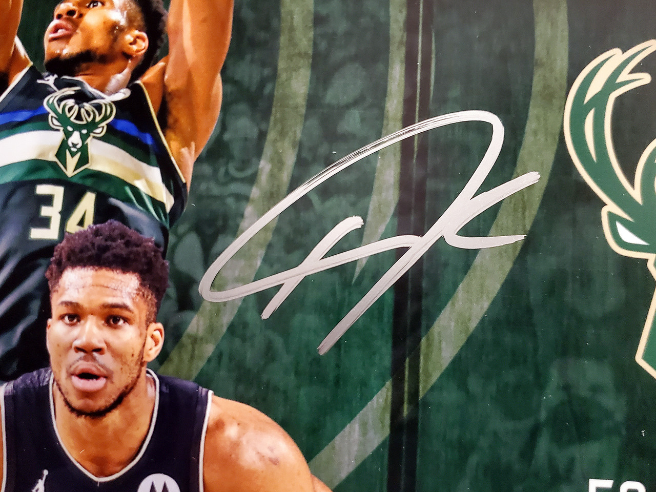 Giannis Antetokounmpo Milwaukee Bucks Autographed 16 x 20 2021 NBA Finals  Trophy Spotlight Photograph with 21 Finals MVP Inscription