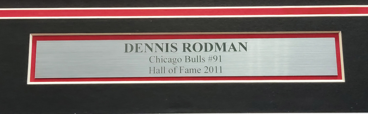 Dennis Rodman Signed Red Adidas Hardwood Classics Chicago Bulls Jersey w/  HOF 2011 Insc