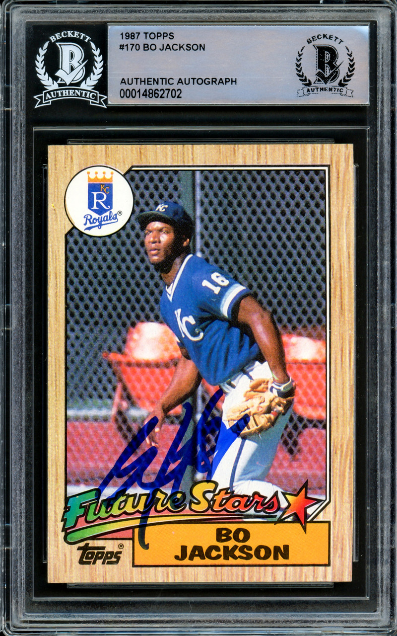 Bo Jackson Autograph Signed 1987 Topps Rookie Card 170 Royals 