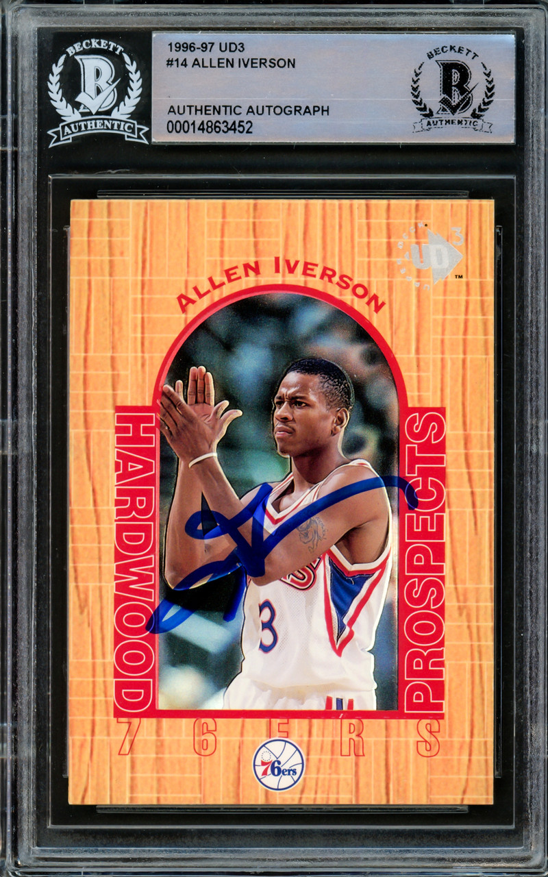 Allen Iverson Autographed 1996-97 UD3 Hardwood Prospects Rookie