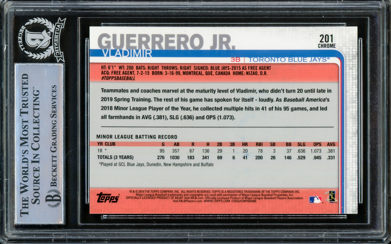 Vladimir Guerrero Jr. 2019 Topps Update rookie card – The OC Dugout