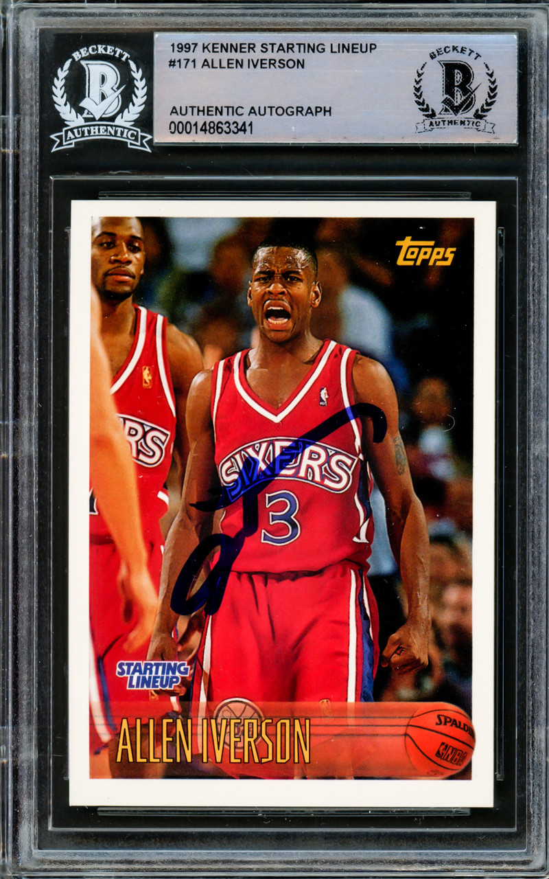 Allen Iverson Autographed 1996-97 Topps Starting Lineup Rookie 