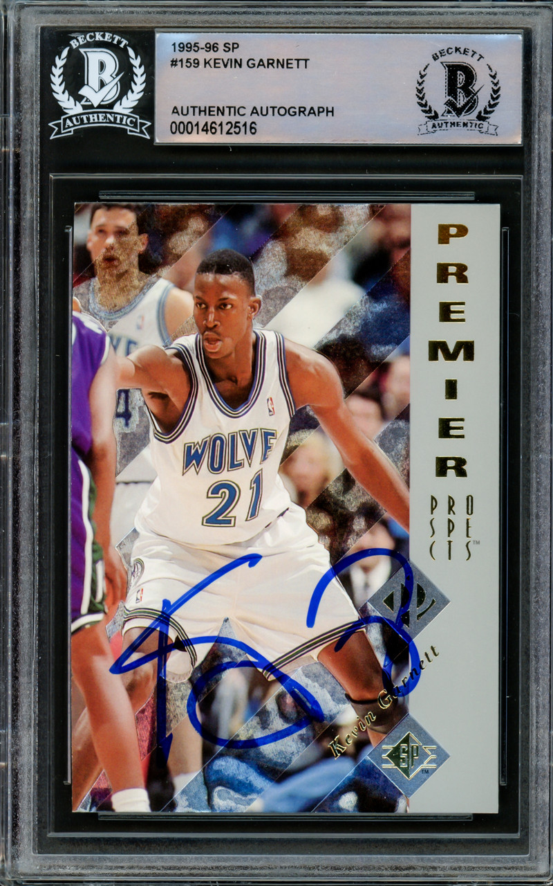 Kevin Garnett Autographed 1995-96 SP Authentic Rookie Card #159