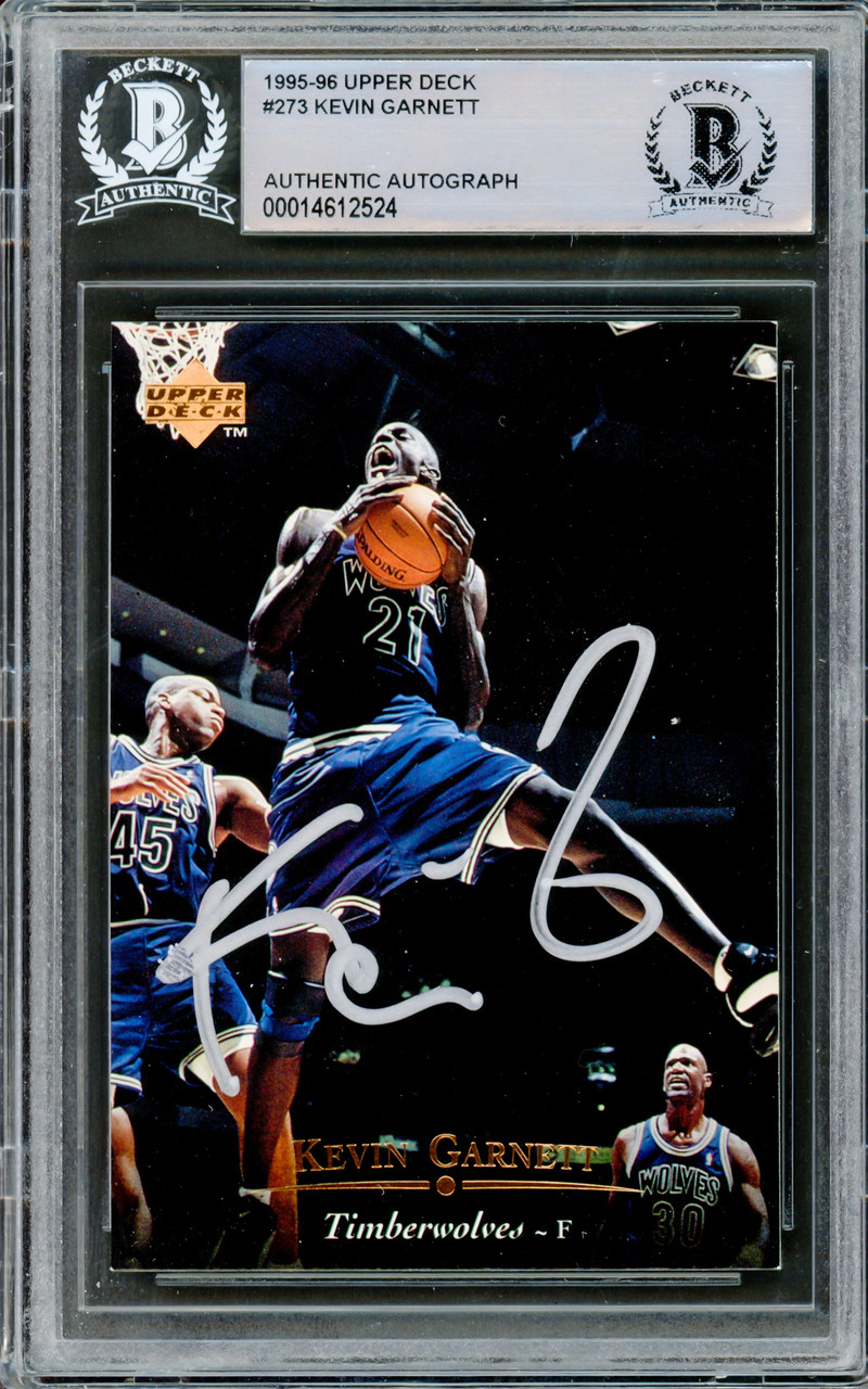 Kevin Garnett Autographed 1995-96 Upper Deck Rookie Card #273