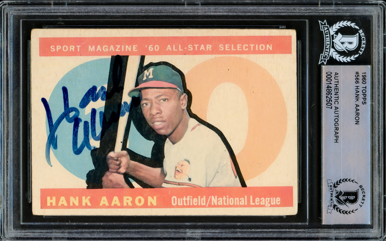 Hank Aaron Baseball Card 1957 Topps HANK AARON Henry Aaron M.V.P Most  Valuable Player Baseball Card SALE
