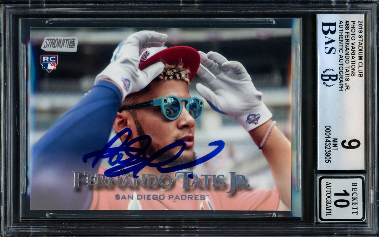Autographed/Signed FERNANDO TATIS JR San Diego Pinstripe Baseball