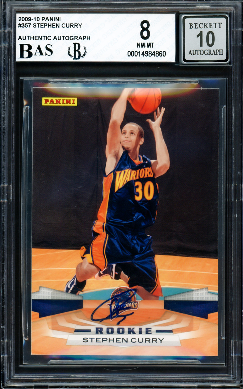 Stephen Curry Autographed 2009-10 Panini Rookie Card #357 Golden State  Warriors BGS 8 Auto Grade Gem Mint 10 Beckett BAS #14984860