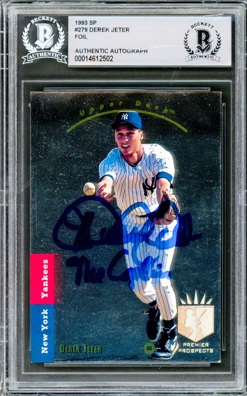 Derek Jeter Autographed 1993 SP Rookie Card #279 New York Yankees